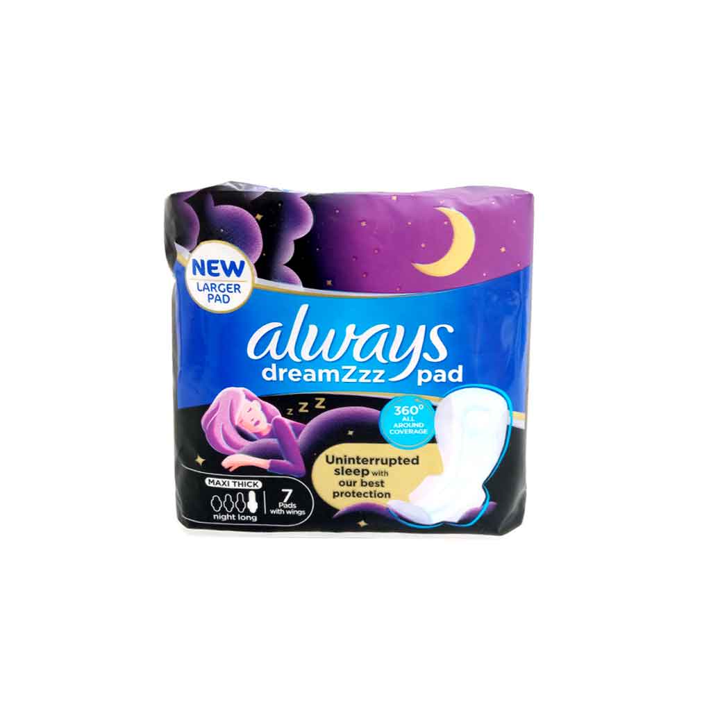 Buy Always Dreamzz Women Pads Cotton Soft Maxi Thick Night Long With Wings  20 Counts Online