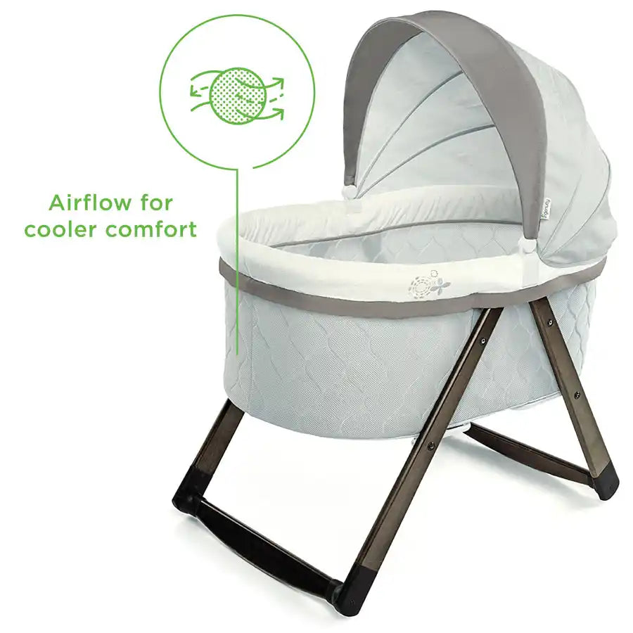 Ingenuity FoldAway Rocking Wood Bassinet Carrington