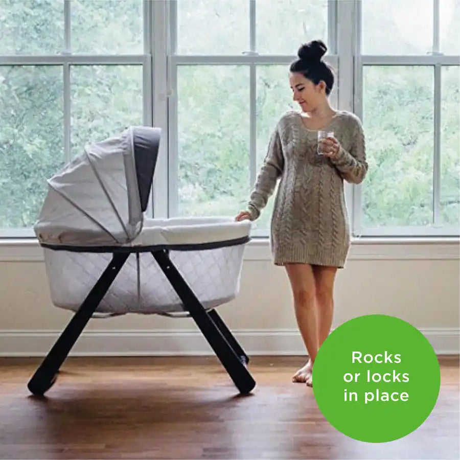 Ingenuity FoldAway Rocking Wood Bassinet Carrington