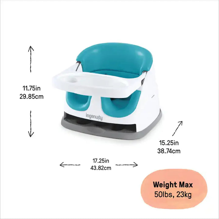 Ingenuity Baby Base 2-in-1 Seat (Peacock Blue)