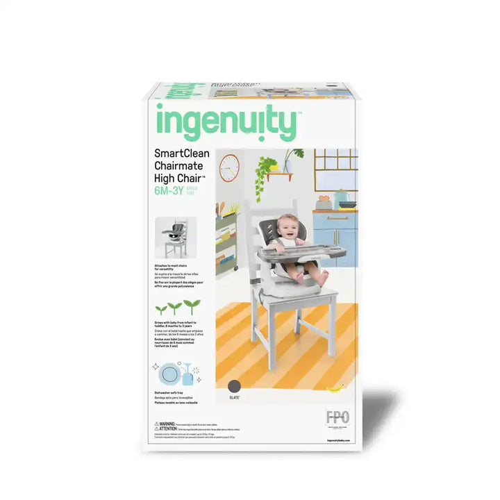 Ingenuity SmartClean ChairMate High Chair (Slate)