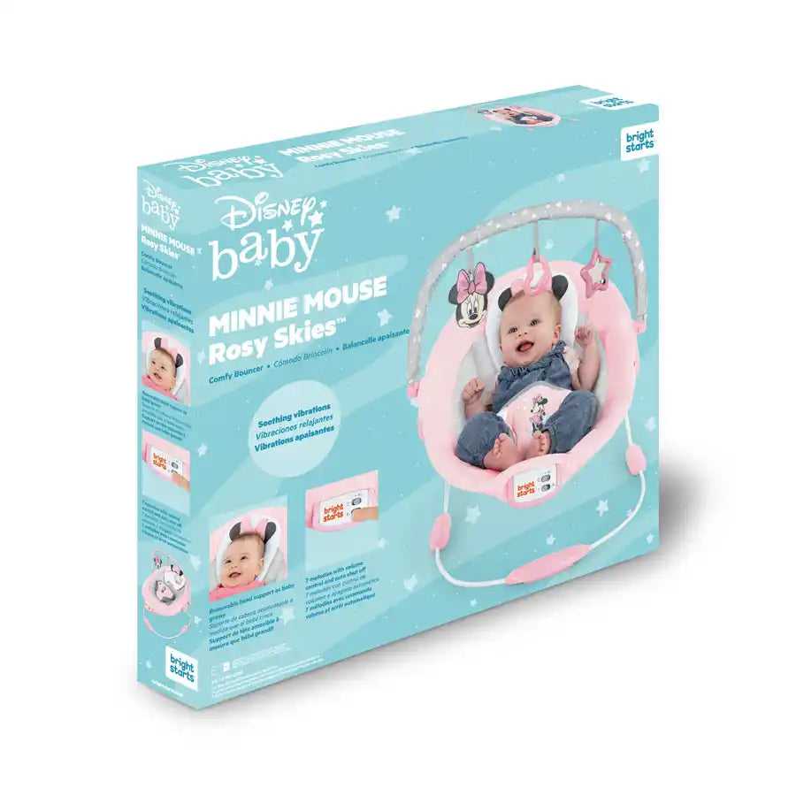 Bright Starts Minnie Mouse Rosy Skies Comfy Bouncer