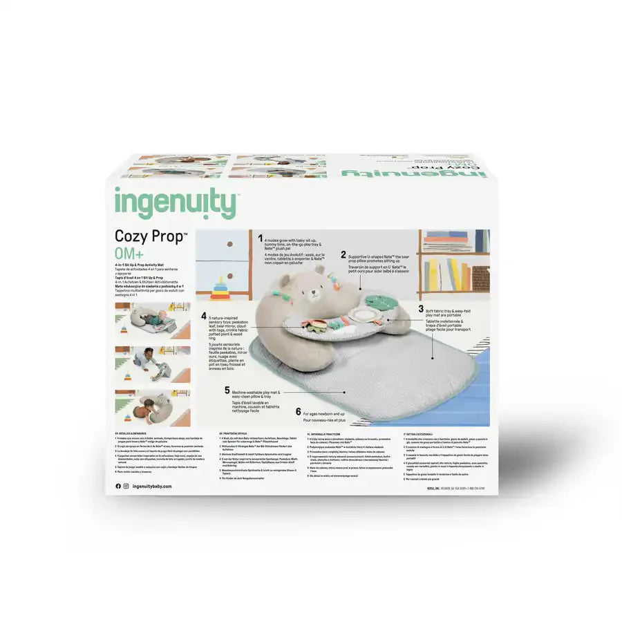 Ingenuity Cozy Prop 4-in-1 Sit Up & Activity Mat