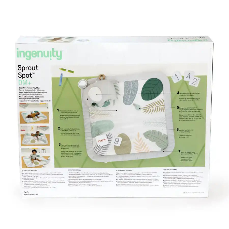 Ingenuity Sprout Spot Baby Milestone Play Mat