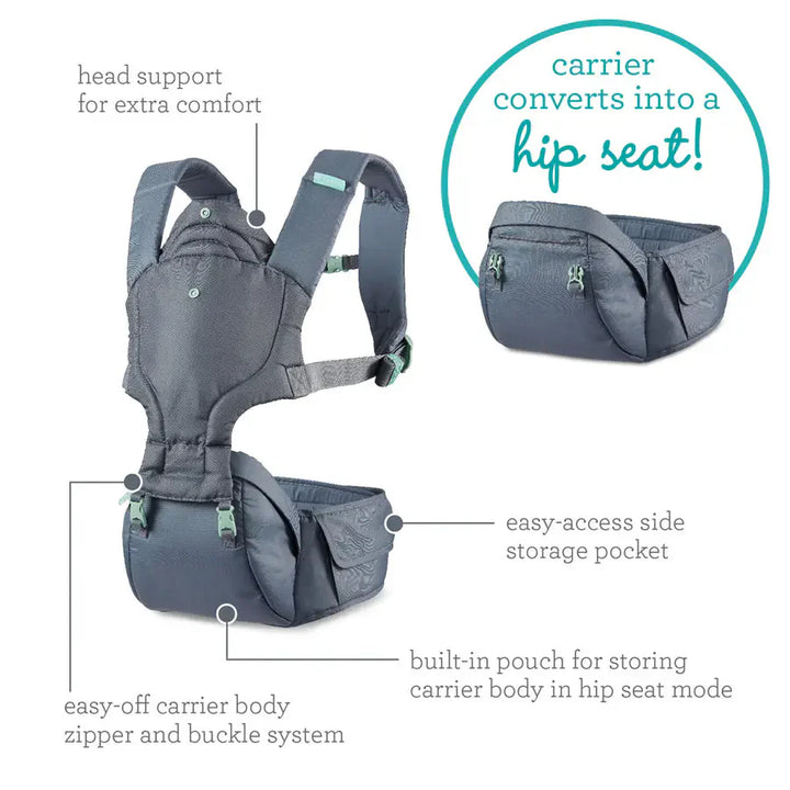 Infantino - Hip Rider Plus 5-in-1 Hip Seat Carrier