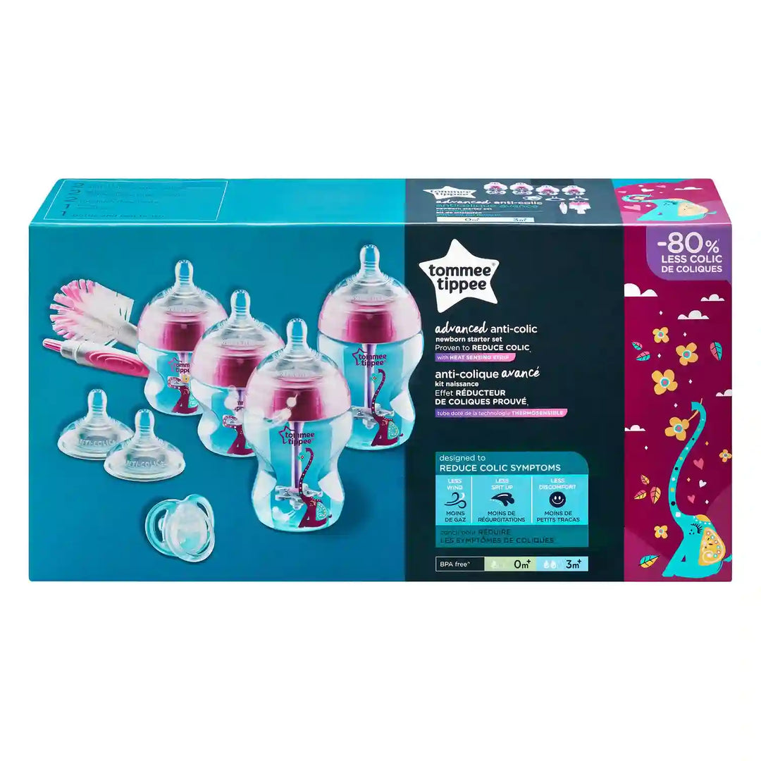 Tommee Tippee Advanced Anti-Colic Sarter Bottle Kit- Girl