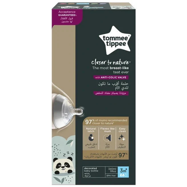 Tommee Tippee Closer To Nature Feeding Bottle, 340Ml X 1 -Girl