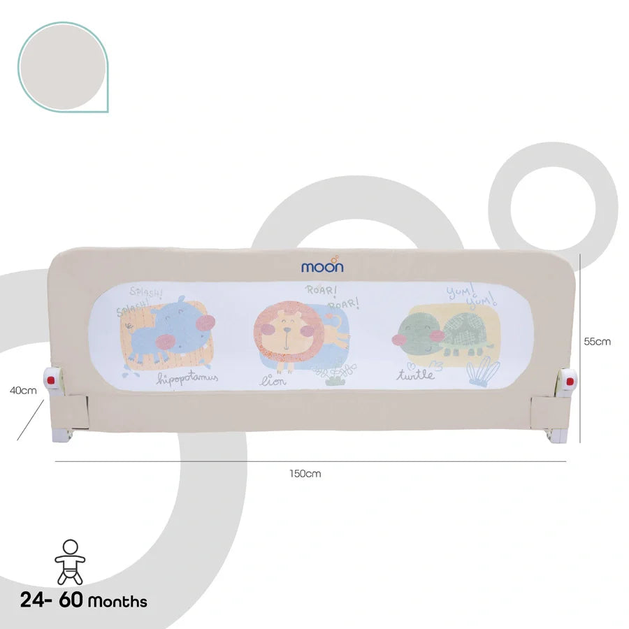 مون - سيكور- حاجز سرير آمن للأطفال/الأطفال (بيج)