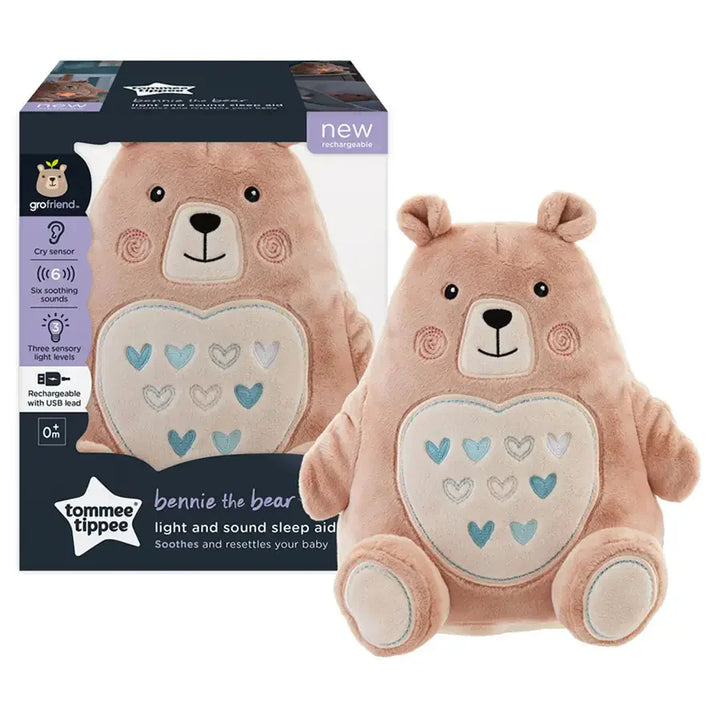 Tommee Tippee Bennie The Bear Rechargeable Light and Sound Sleep Aid