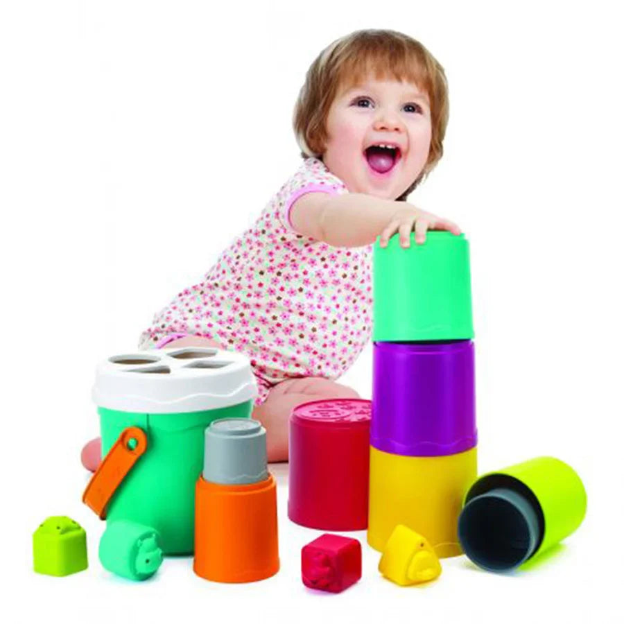 Infantino - Shape Sorting Stack'n Nest Buckets