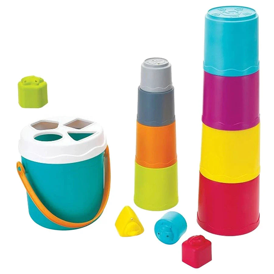 Infantino - Shape Sorting Stack'n Nest Buckets