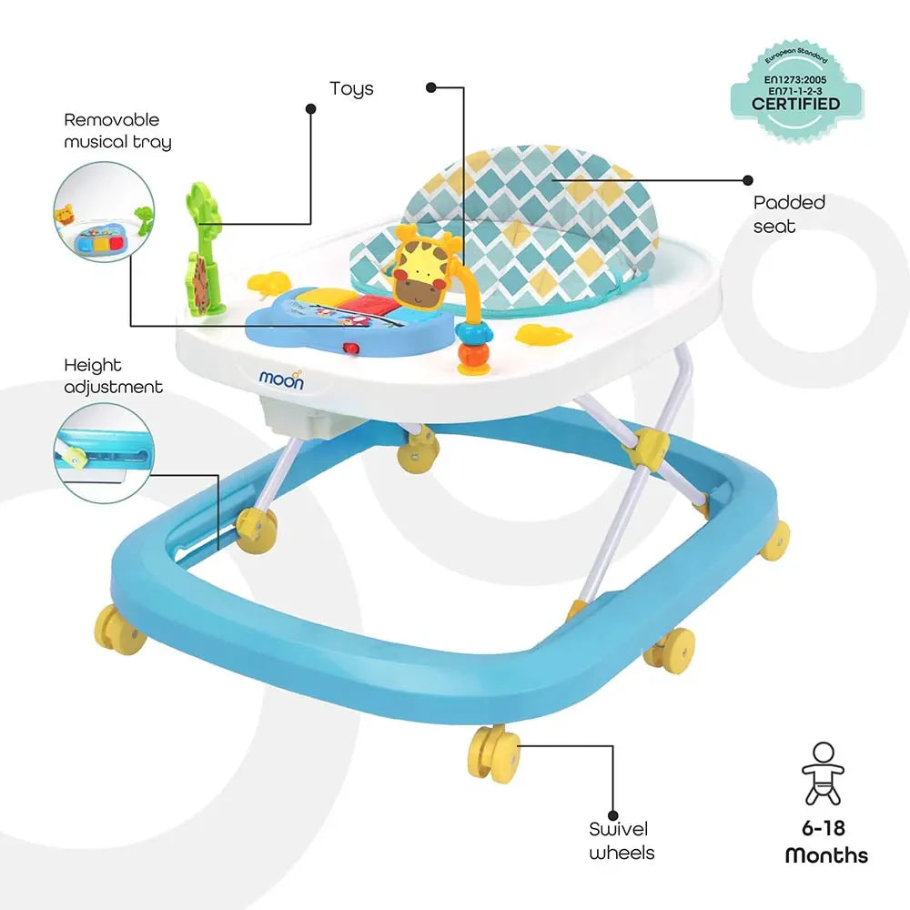 Moon - Drive Baby/Child Walker with Music & Toys (Blue Forest)