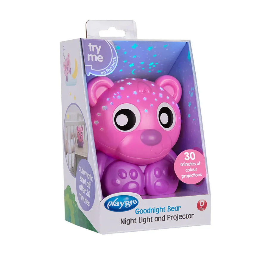 Playgro - Goodnight Bear Night Light And Projector (Pink)