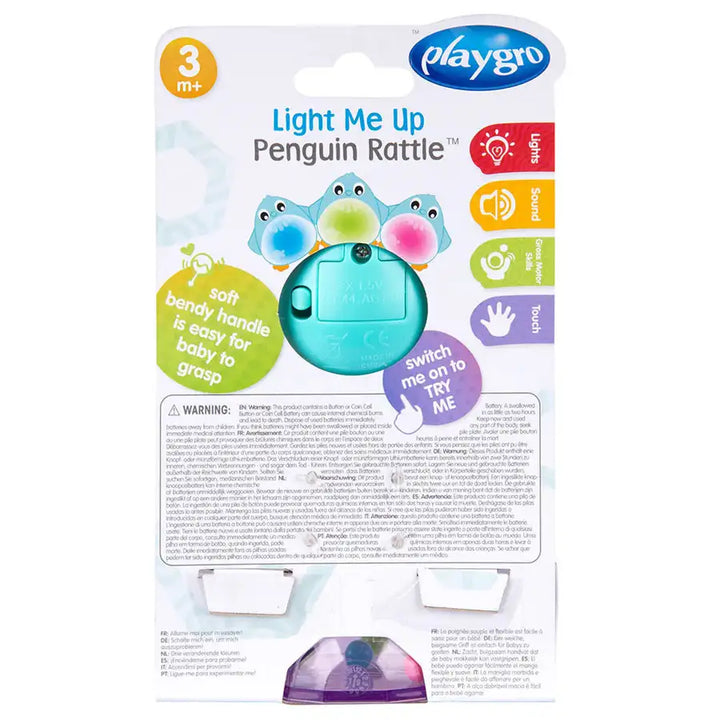 Playgro - Light Me Up Penguin Rattle