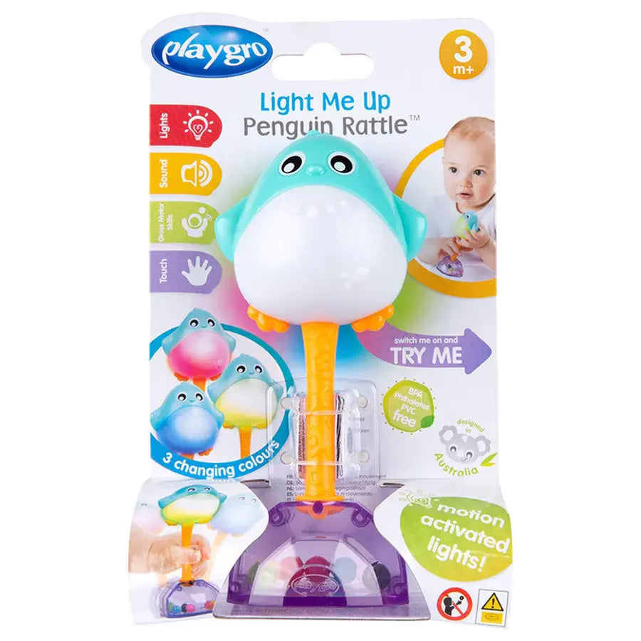 Playgro - Light Me Up Penguin Rattle