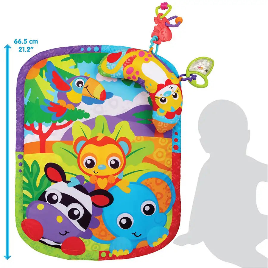 Playgro - Zoo Play Timetummy Time Mat And Pillow