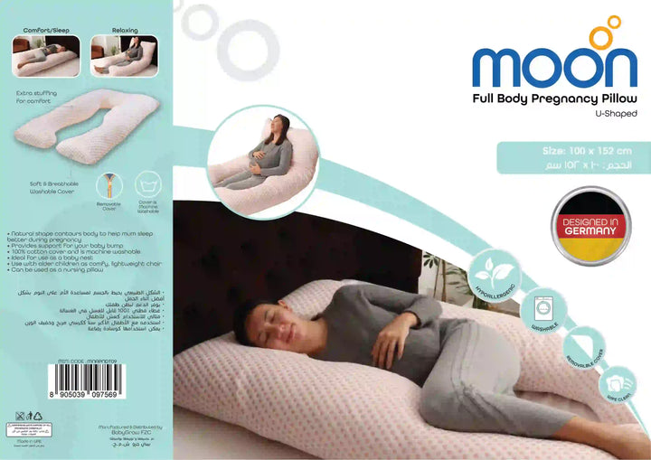 Moon - Full Body Fragrance Pregnancy Pillow U-Shaped