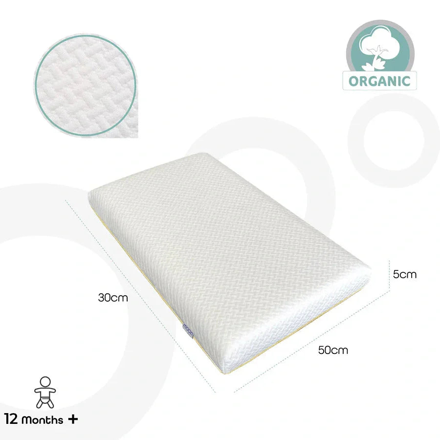 Moon - Organic First Baby Pillow (White)