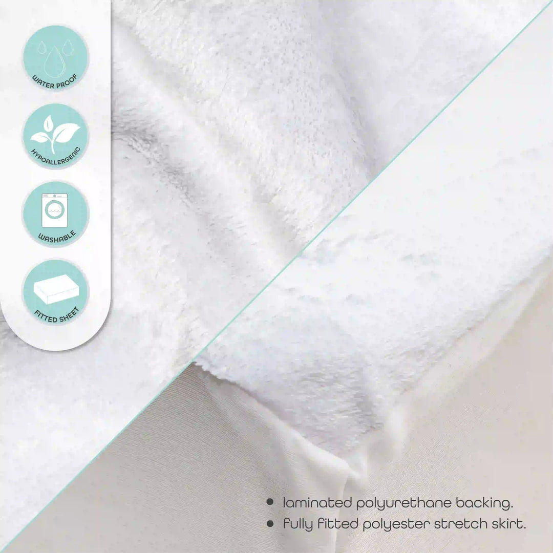 Moon - Waterproof Crib Mattress Protector (70 x 133 x 12 cm)