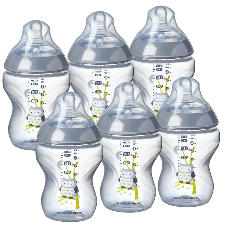 Tommee Tippee Closer To Nature Feeding Bottle, 260Ml X 6 -Boy