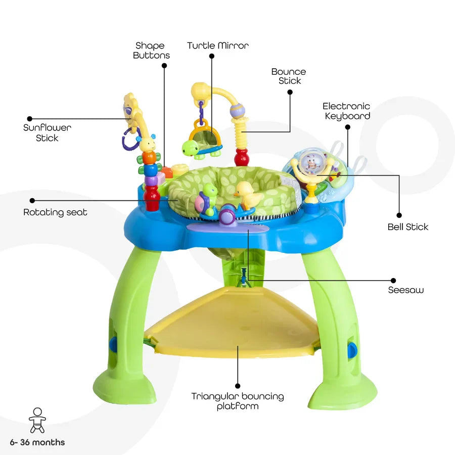 Moon - Baby Jumper Activity Center W/ Adjustable Seat (Blue)