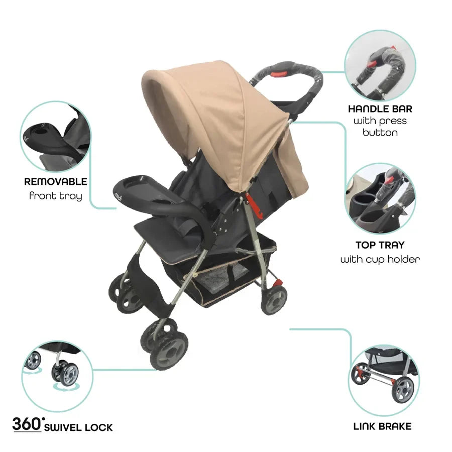 Moon - Bezik One Fold Stroller (Biege)