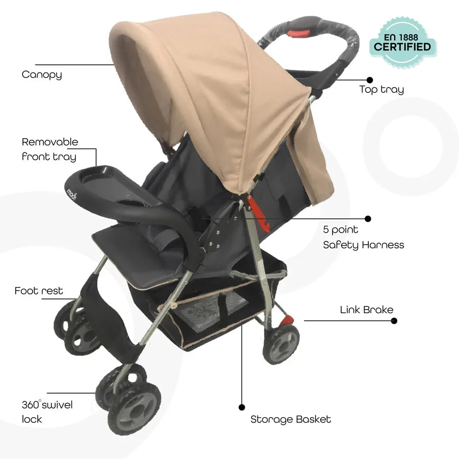 Moon - Bezik One Fold Stroller (Biege)