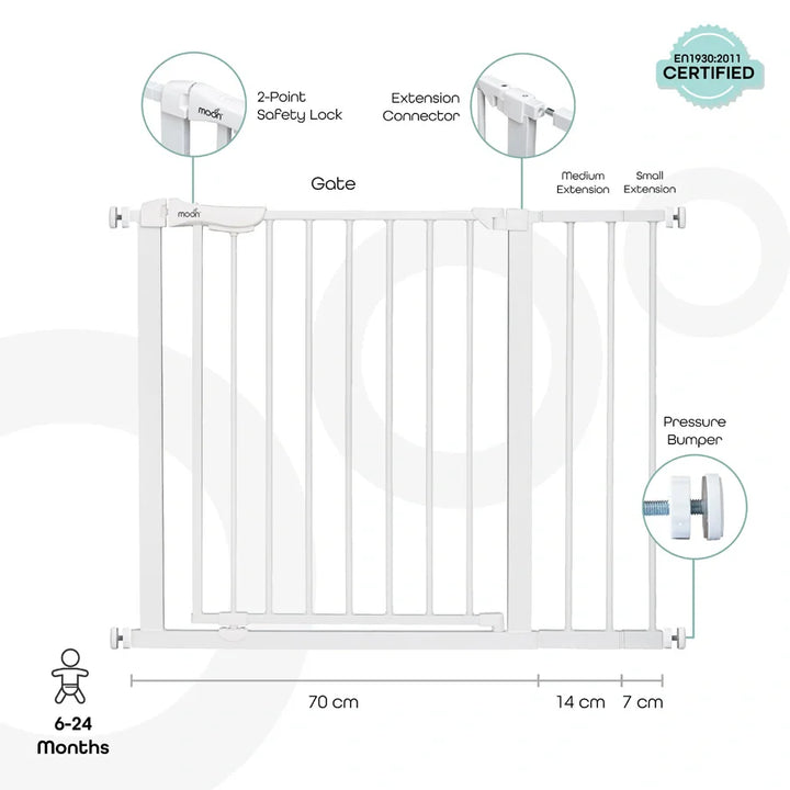 Moon - Safety Metal Gate 74.5-100 cm