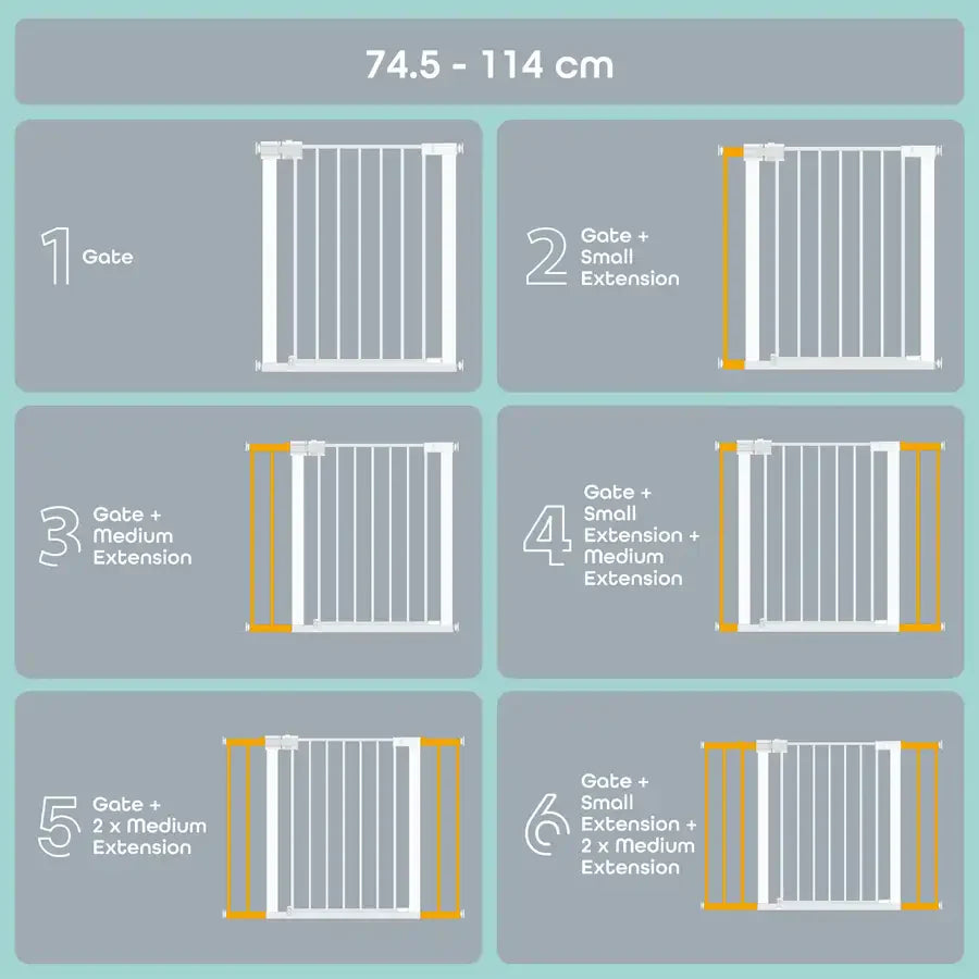 Moon - Safety Metal Gate 74.5-114 cm