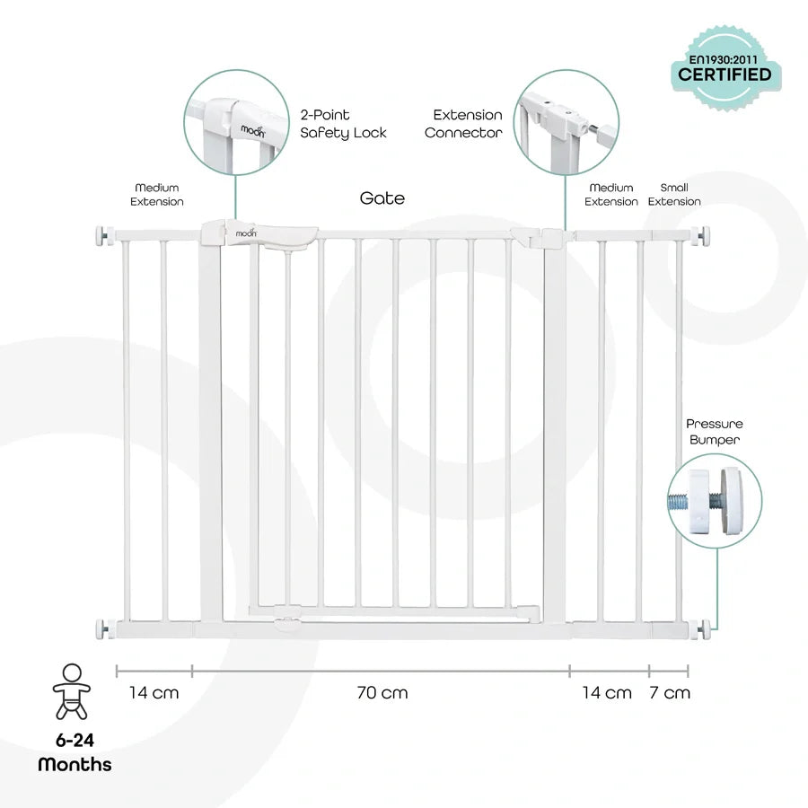 Moon - Safety Metal Gate 74.5-114 cm