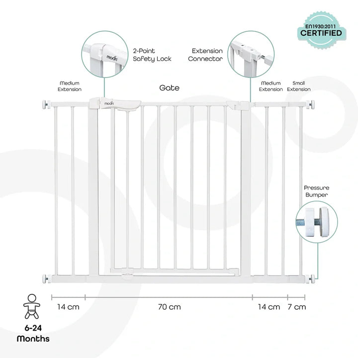 Moon - Safety Metal Gate 74.5-114 cm