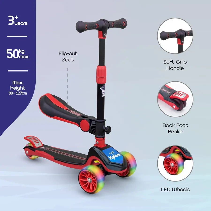 Moon - Xplora Baby Scooter With Seat (Red)