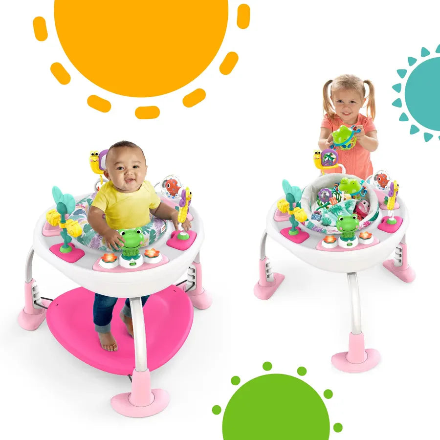 Bright Starts - Bounce Bounce Baby 2-in-1 Activity Jumper & Table - Playful Palms