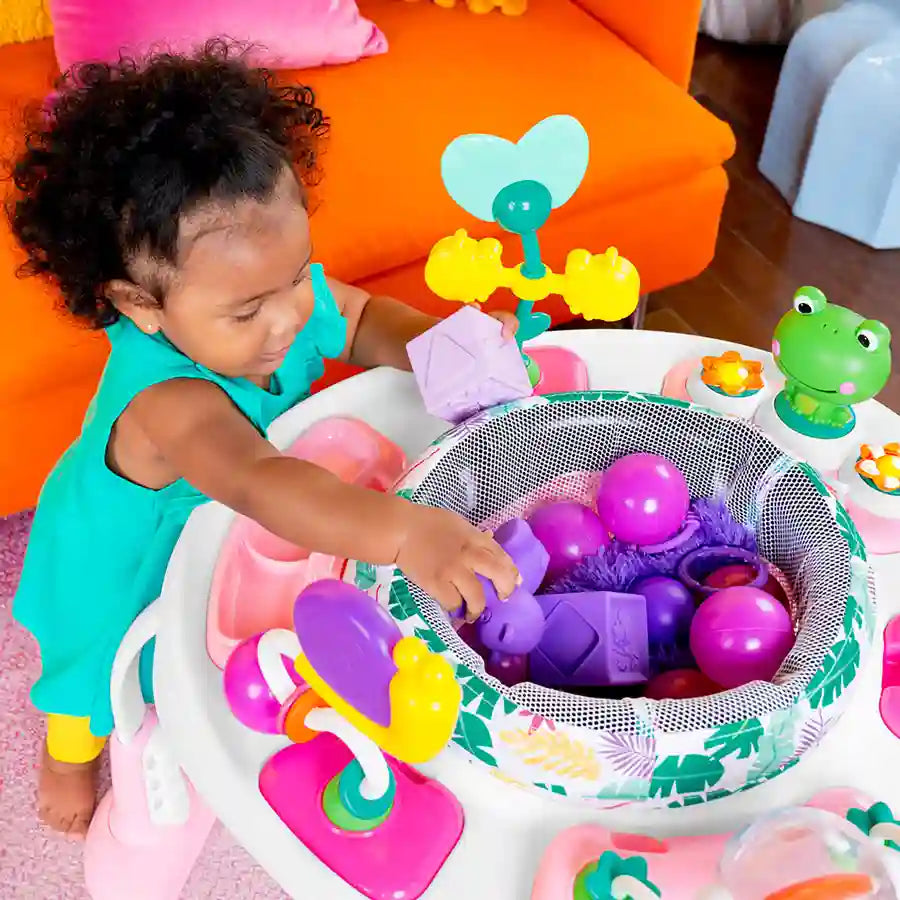 Bright Starts - Bounce Bounce Baby 2-in-1 Activity Jumper & Table - Playful Palms