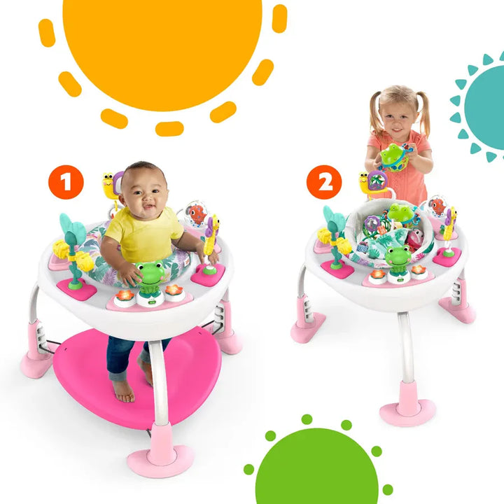 Bright Starts - Bounce Bounce Baby 2-in-1 Activity Jumper & Table - Playful Palms