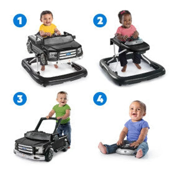 Bright Starts - Ways to Play Walker - Ford F-150, Agate Black, 4-in-1 Walker