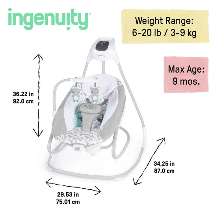 Ingenuity - SimpleComfort Soothing Swing & Rocker - Raylan