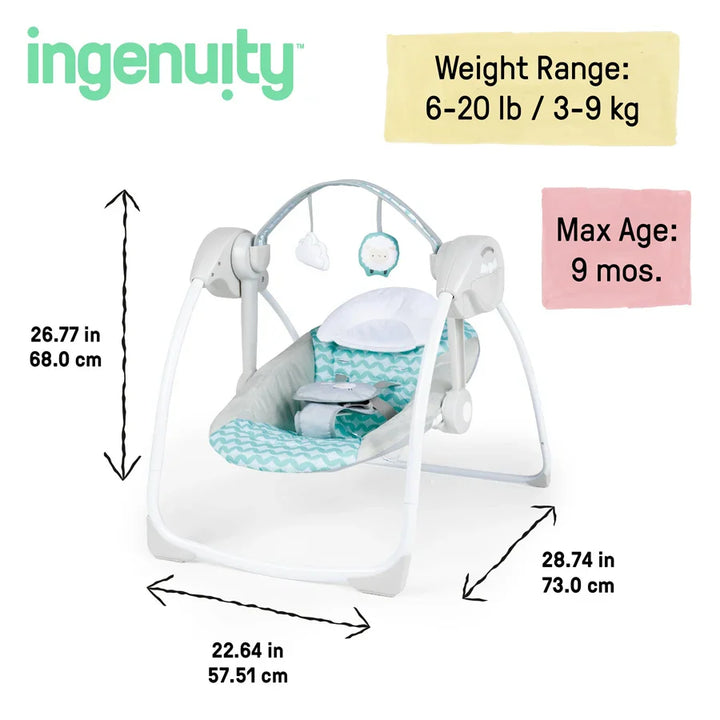 Ingenuity - Swingity Swing Easy-Fold Portable Swing – Goji