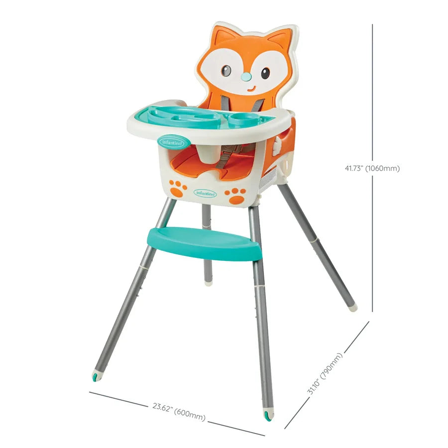 Infantino - Grow-With-Me 4-In-1 Convertible Hight Chair - Fox