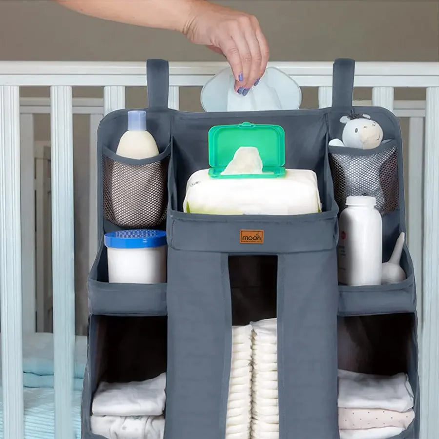 Moon - Baby Crib Orgnizer (Light Grey)