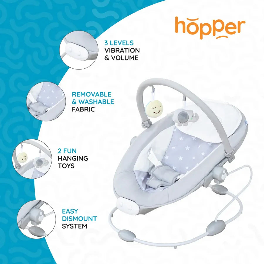 Moon - Hopper Baby Bouncer (Grey Star)