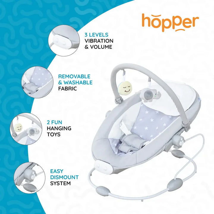 Moon - Hopper Baby Bouncer (Grey Star)