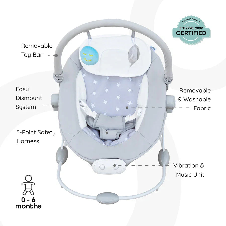 Moon - Hopper Baby Bouncer (Grey Star)