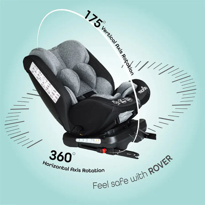 Moon - Rover -Baby/Infant Car Seat Group:(0+,1,2,3) (0-12 Years) 360° Rotate - Black