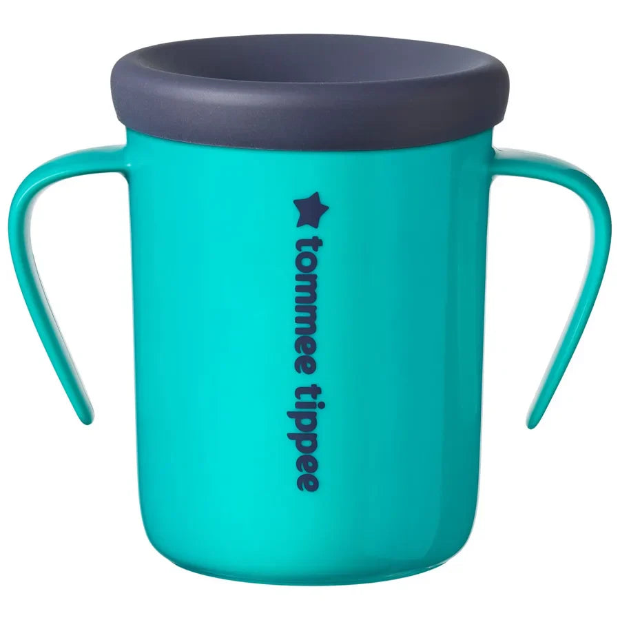 Tommee Tippee 360 Handled Cup?Toddler's Drink Training Mug?Blue?200m