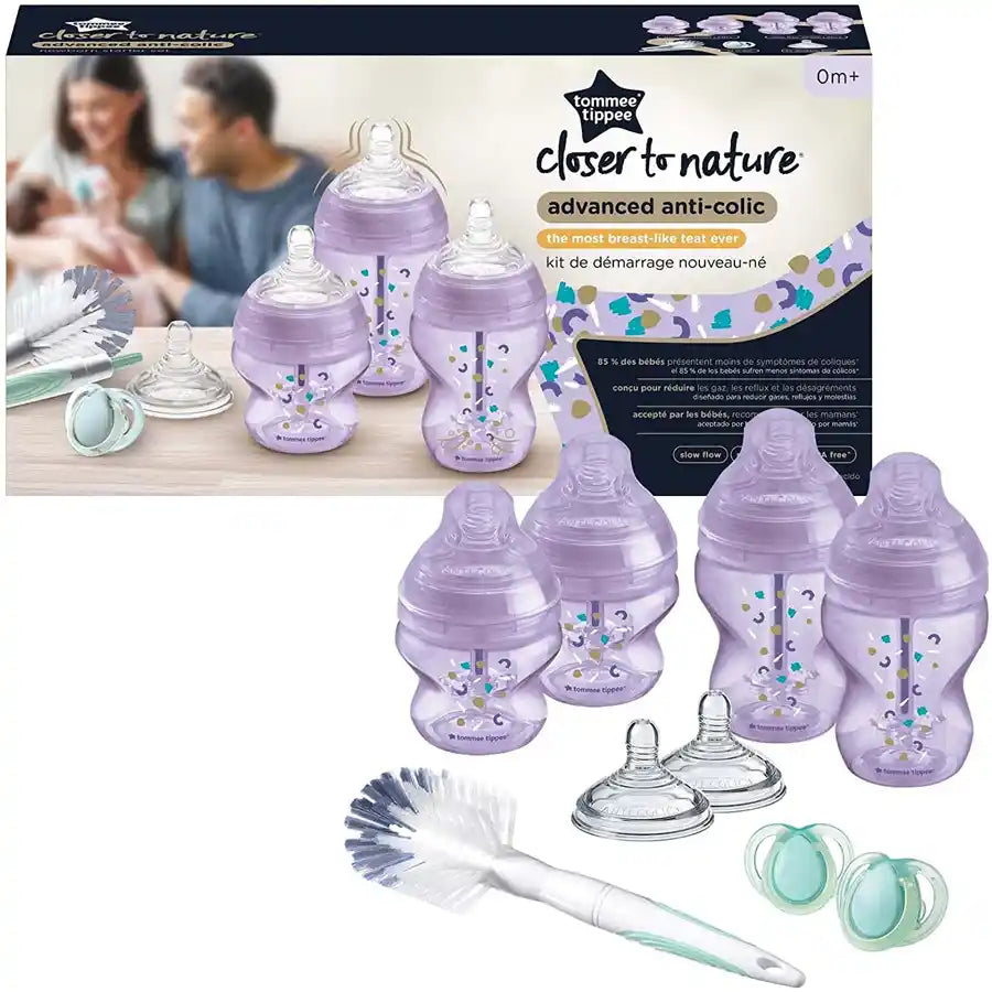 Tommee Tippee Advanced Anti-Colic Starter Bottle Kit - Purple