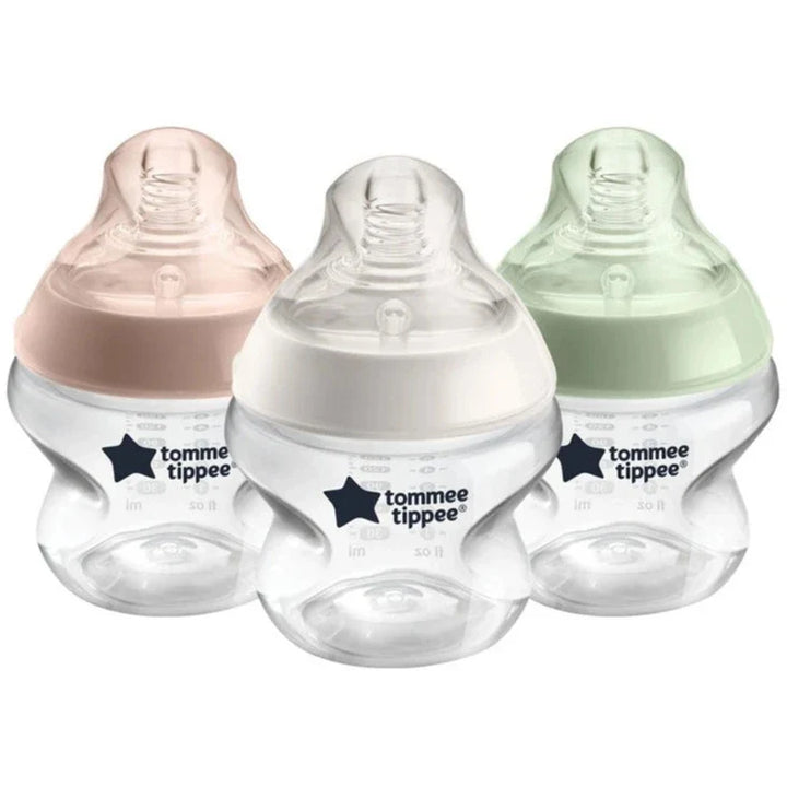 Tommee Tippee Closer To Nature Baby Bottle, 150 Ml, PP, 0m+ (Pack of 3)