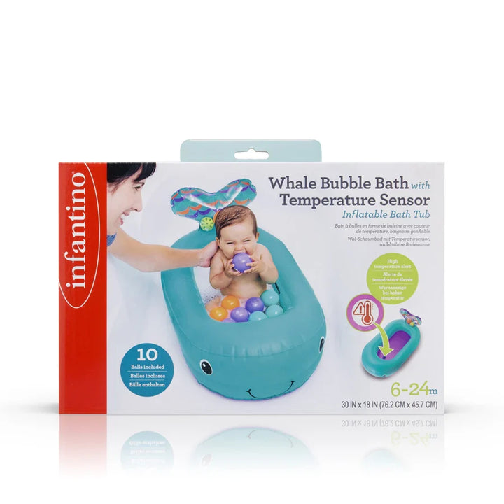 Whale Bubble Bath with Temperature Sensor Inflatable Bath Tub