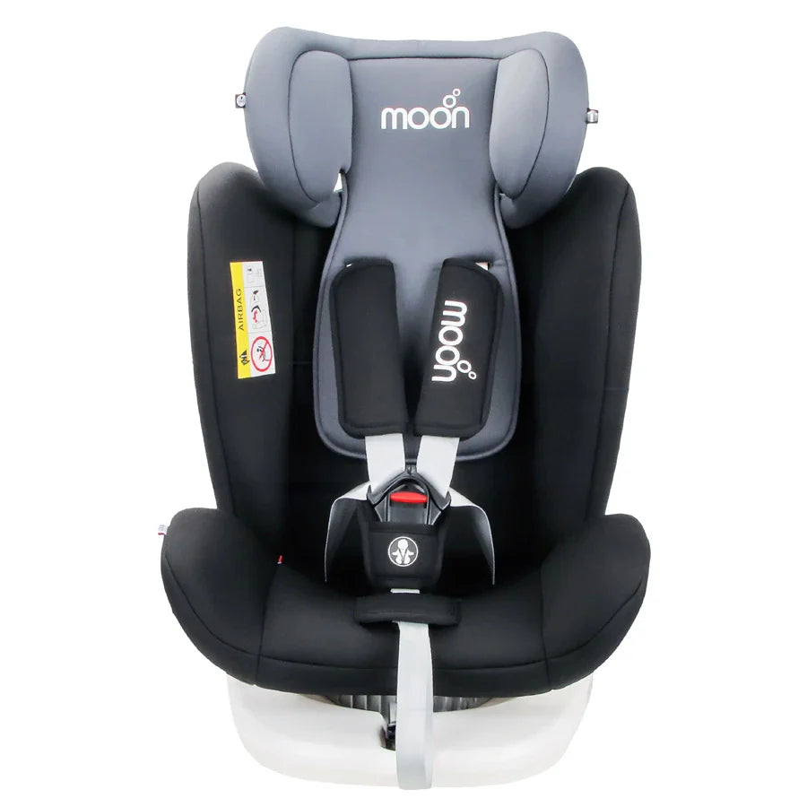 Moon - Gyro Baby Car Seat For Child Group 0+/1/2/3 (0-36 Kg/0-12 Year) Isofix+ Top Tether Rotation 360° - Black