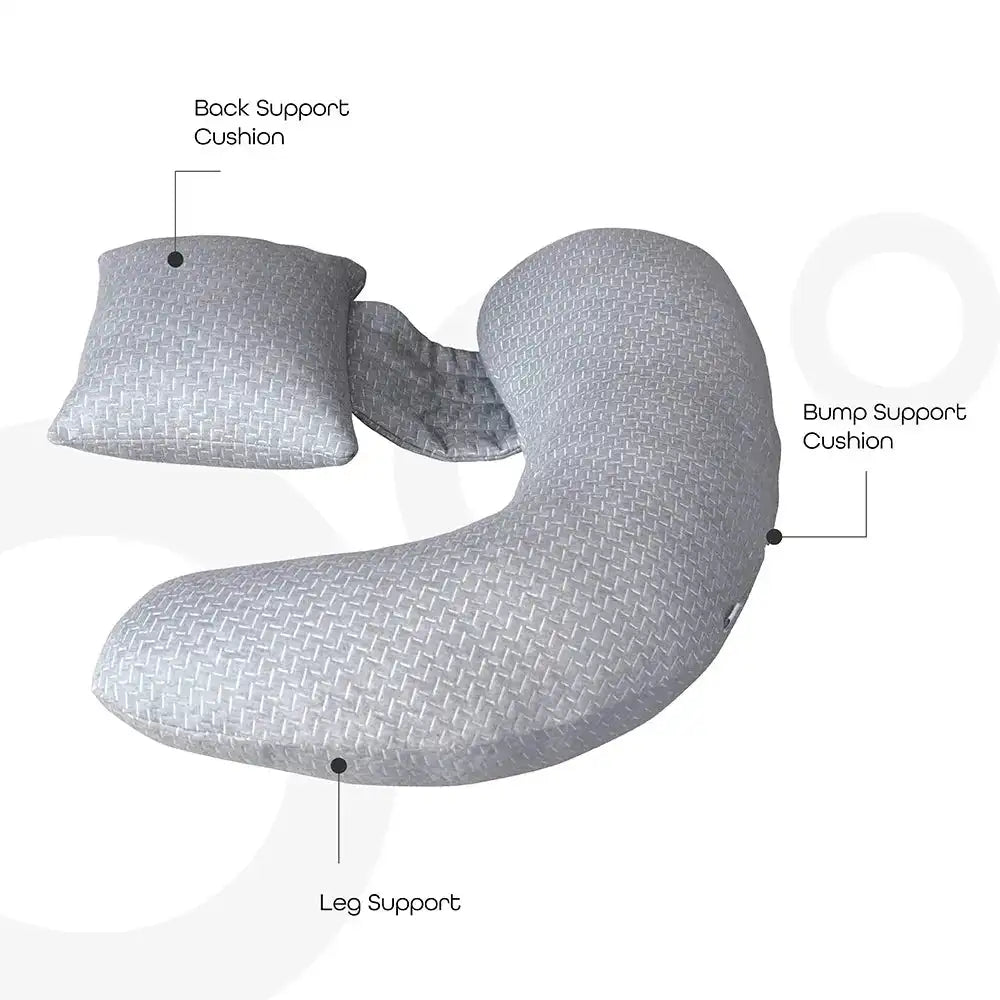 Moon - Bamboo Multi-Position Pregnancy Pillow (Grey)